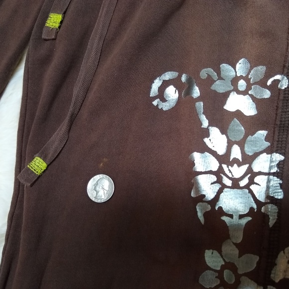 Yogi | Drawstring Waist Silver Embellished Pants - Picture 3 of 8